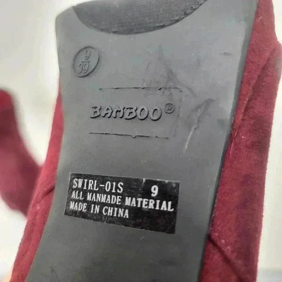 Chunky Platform Heel Faux Suede Ankle Booties - 9 - Picture 12 of 13